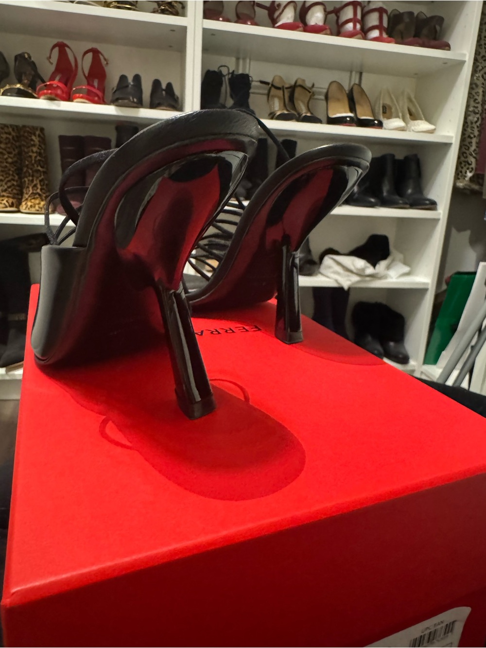 Salvatore Ferragamo Black Strappy Heels - Picture 4 of 8